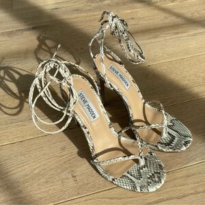 Steve Madden Veda snake sandal heel